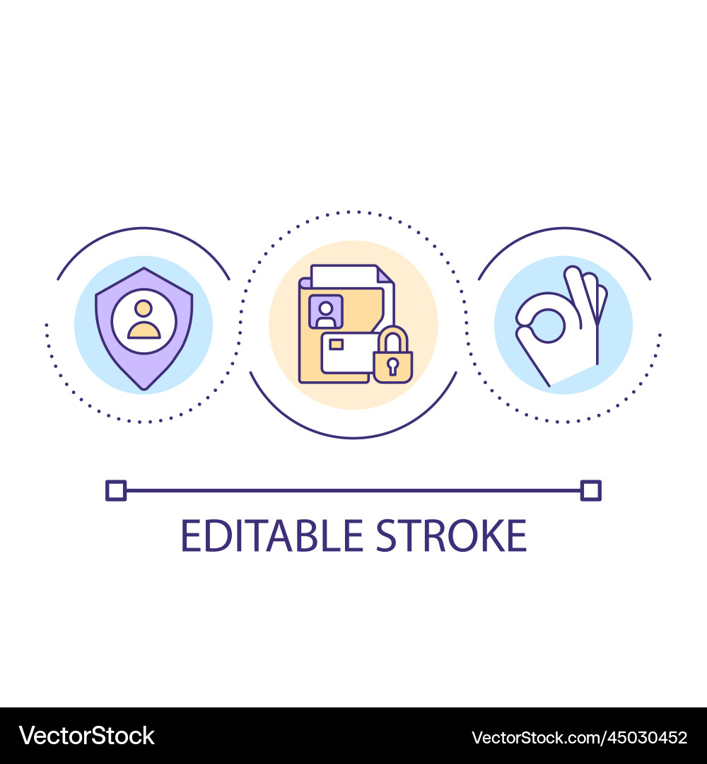 Personal information security loop concept icon Personal information security loop concept icon vector image