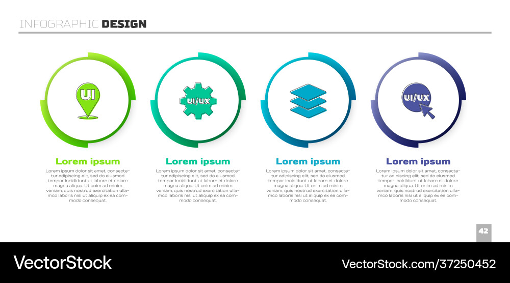 Set ui or ux design layers and business Set ui or ux design layers and business Vector Image