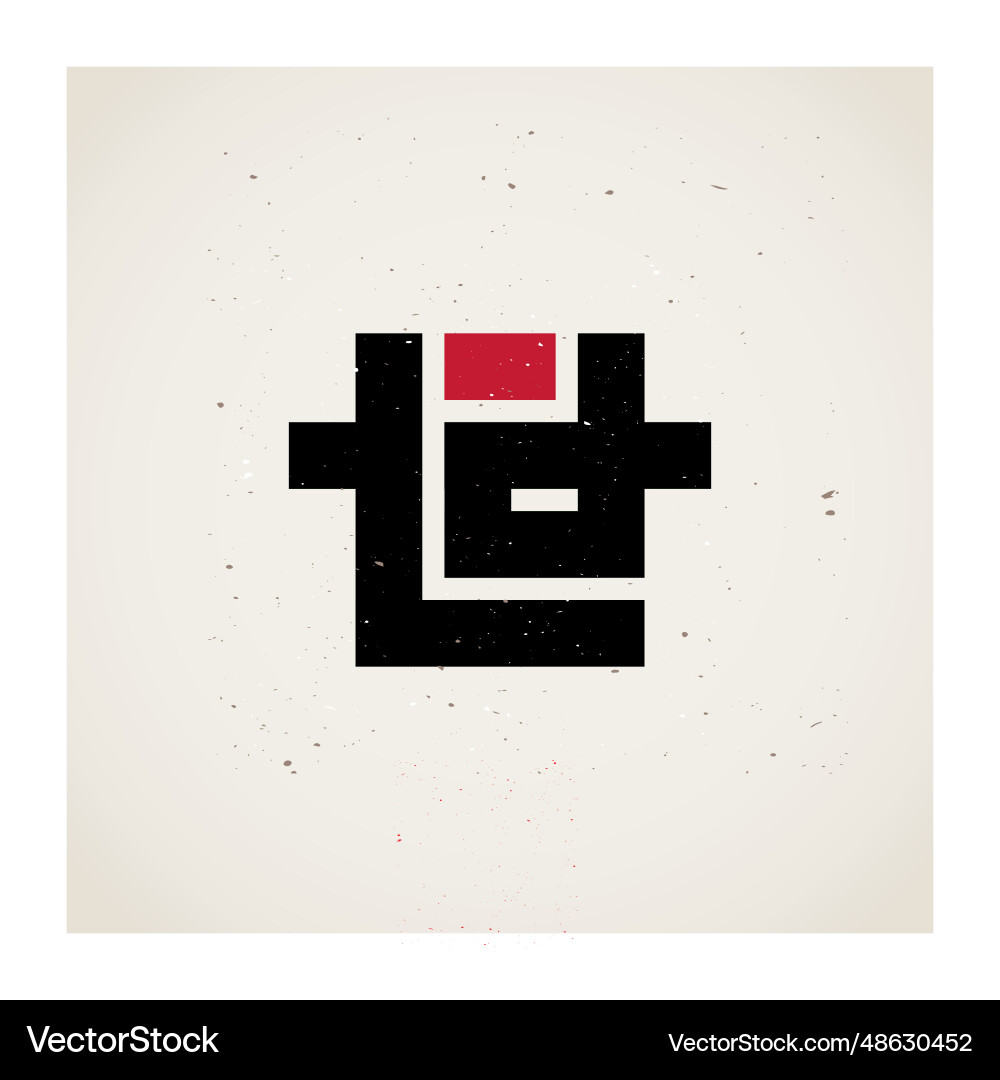 Td - design element or icon monogram logotype vector image