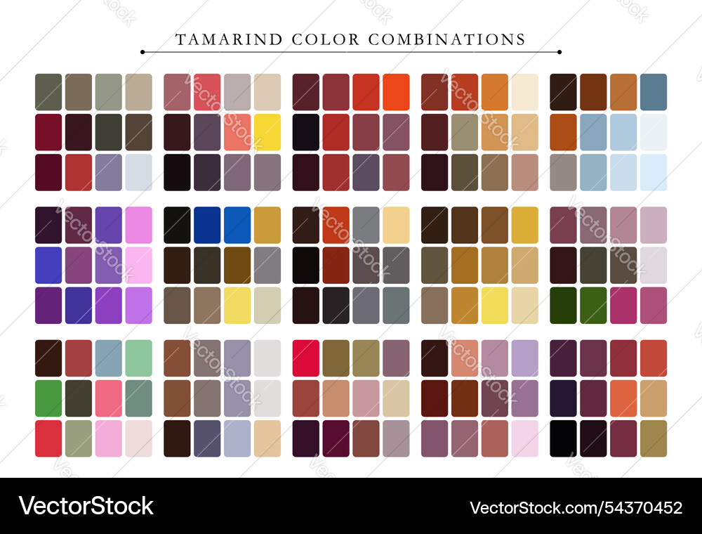 Trend color palette guide template fit Royalty Free Vector