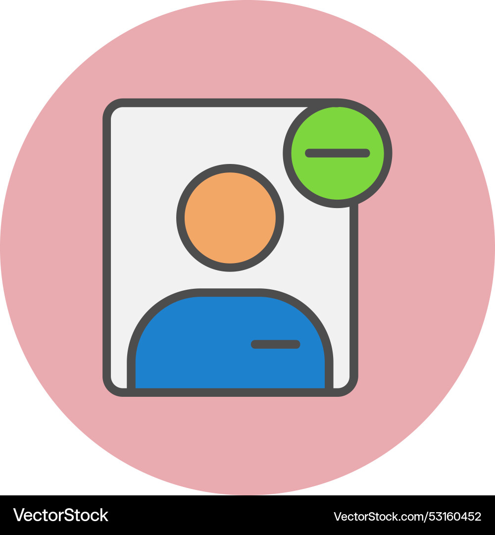User remove line filled circle icon Vector Image