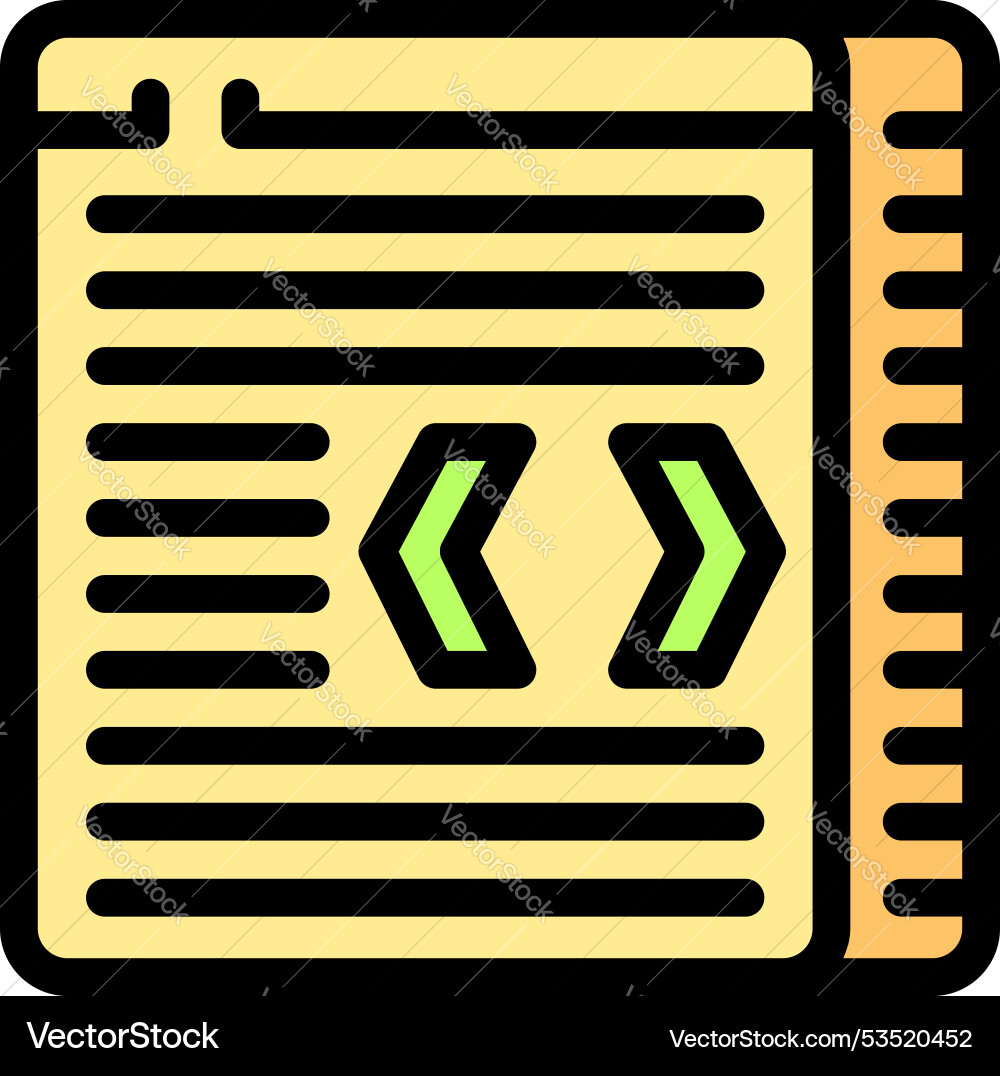 Web development code programming icon with arrows Vector Image