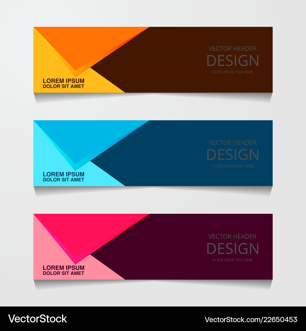 Abstract design banner web template with three Abstract design banner web template with three vector image
