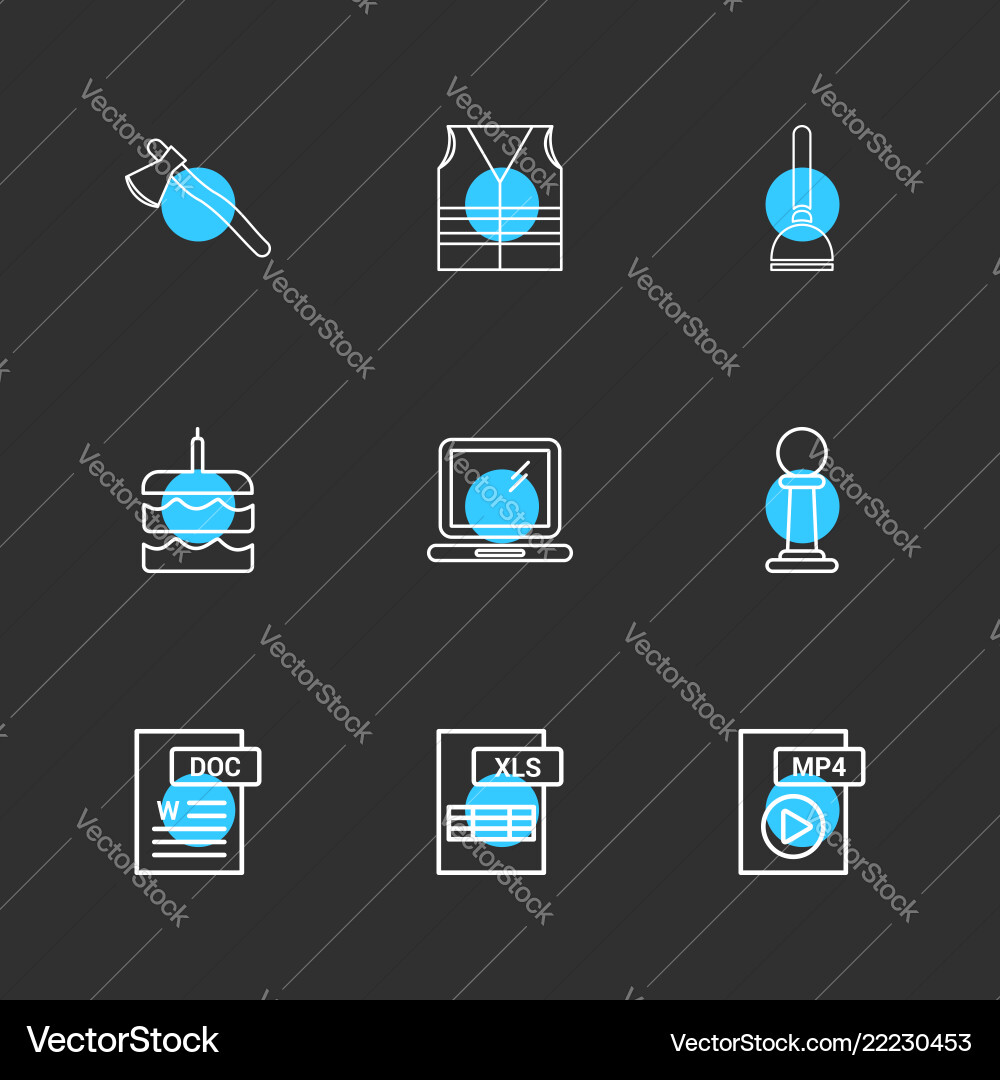 Axe safety jacket pump cake word document Vector Image