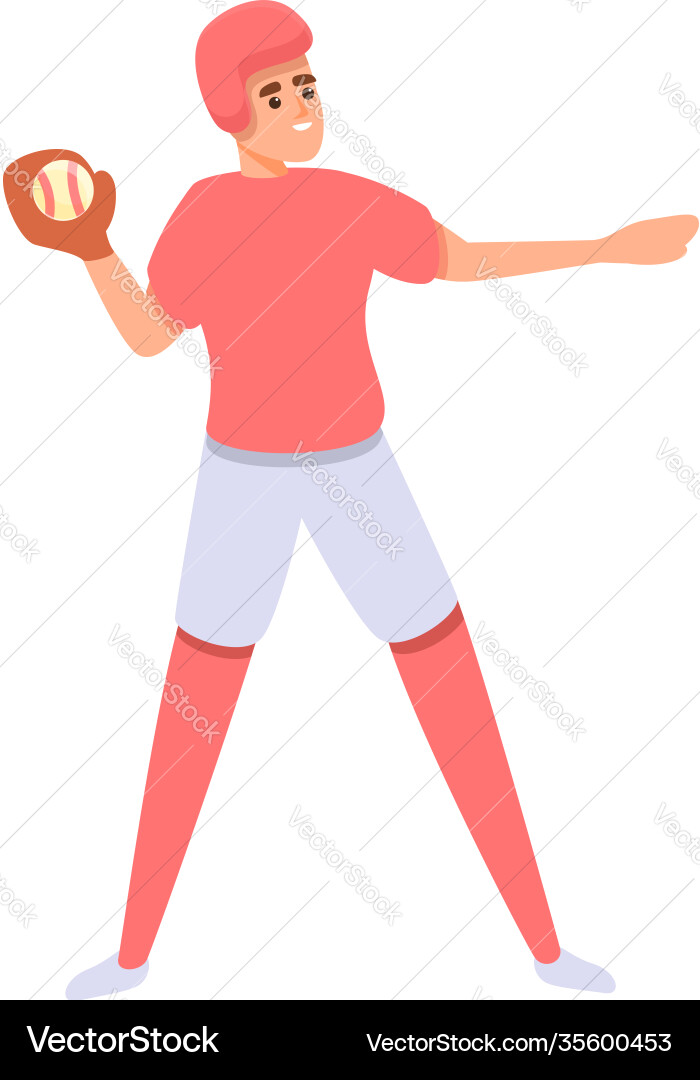 Baseball bereit spielen Symbol Cartoon Stil Baseball bereit spielen Symbol Cartoon Stil vektorbild