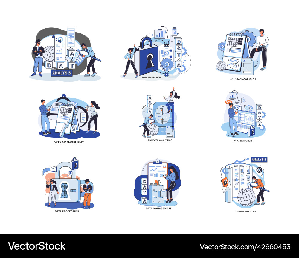 Big data analytics platform management Big data analytics platform management Vector Image