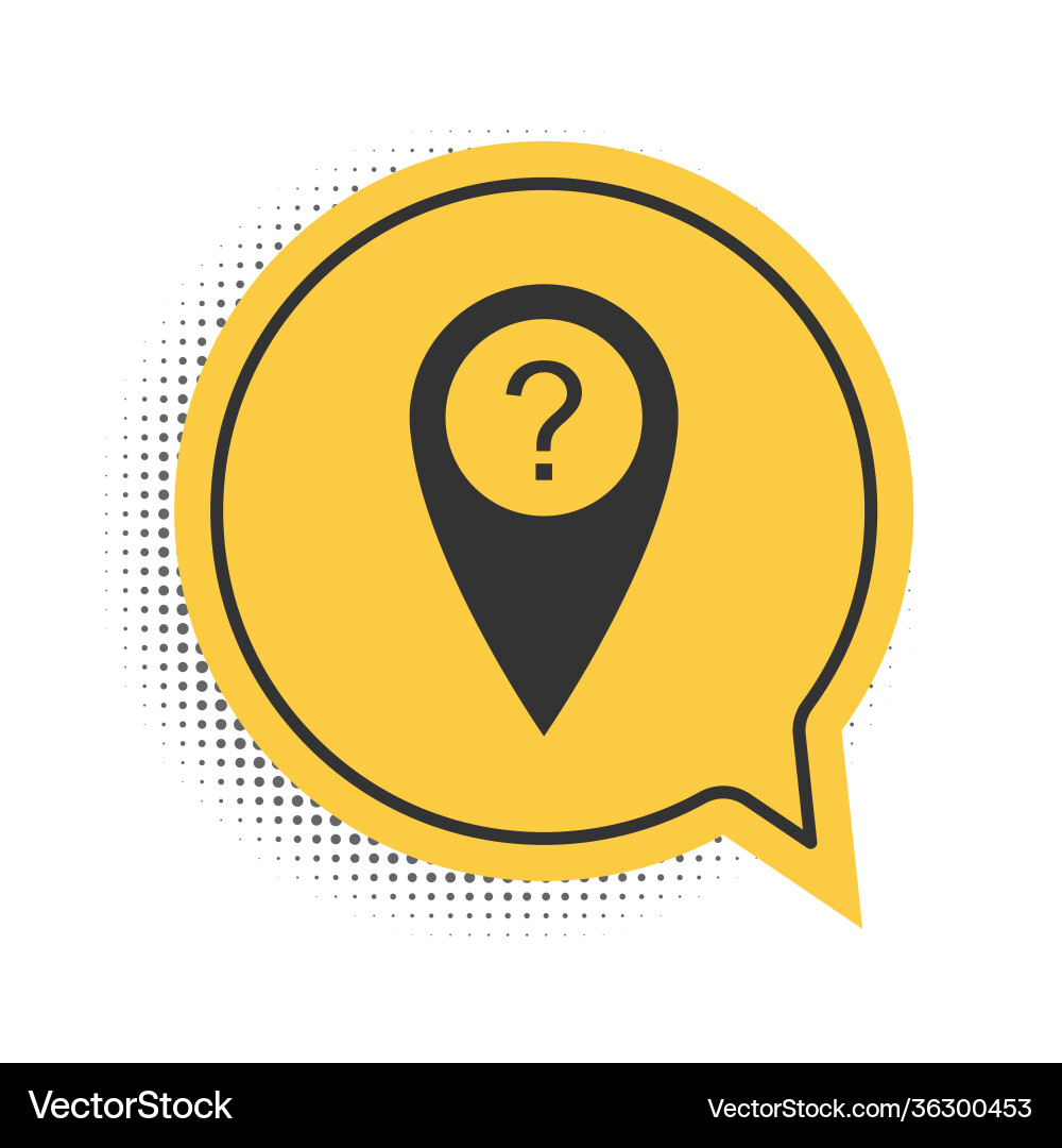 Black map pointer with question symbol icon Black map pointer with question symbol icon vector image