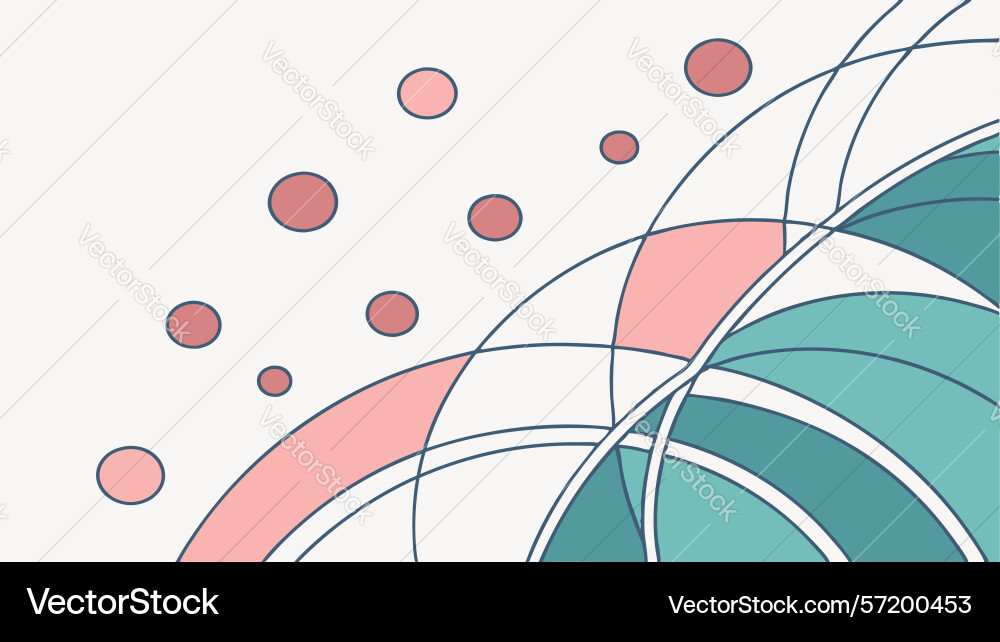 Dynamic abstract lines and circles pattern design vector image