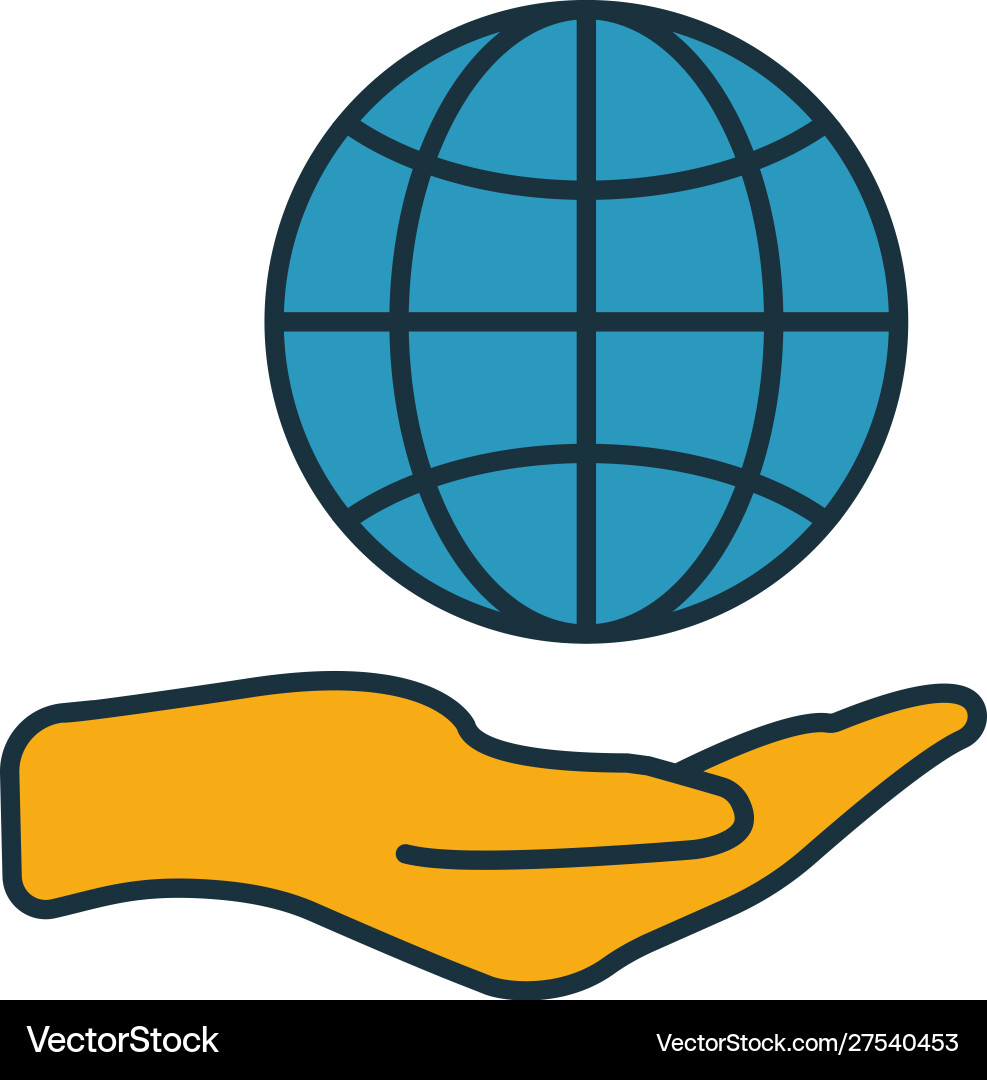 Earth saving icon set four elements in different vector image