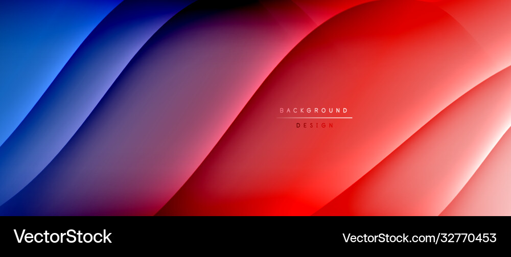 Fluid gradient waves with shadow lines and glowing Fluid gradient waves with shadow lines and glowing Vector Image