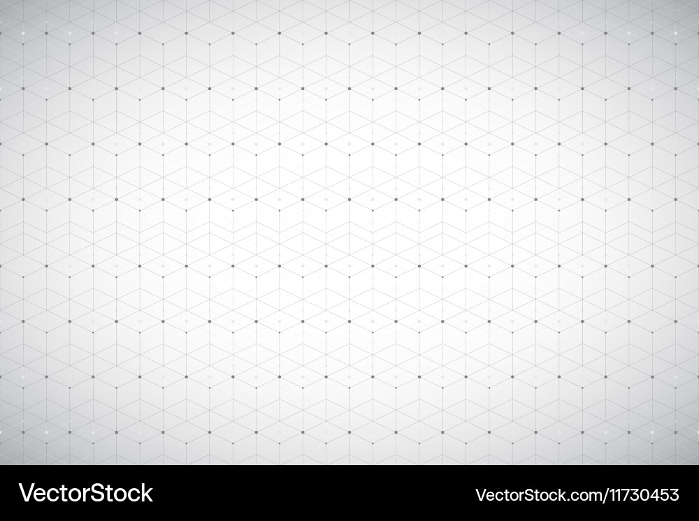 Geometric pattern with connected line and dots vector image