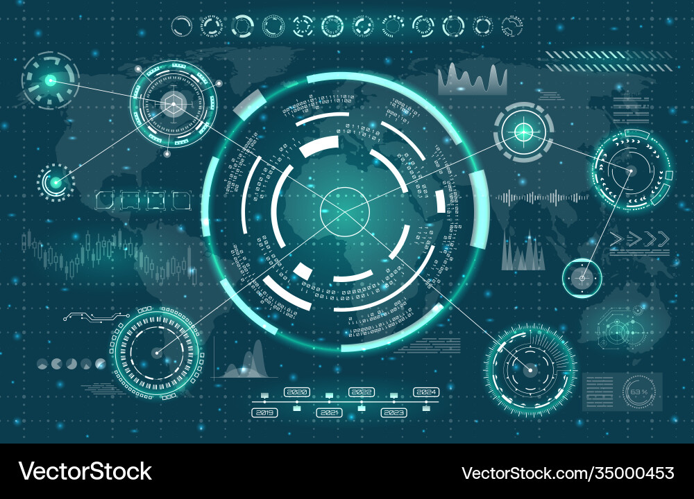Head-Up Display Data Interface vector image