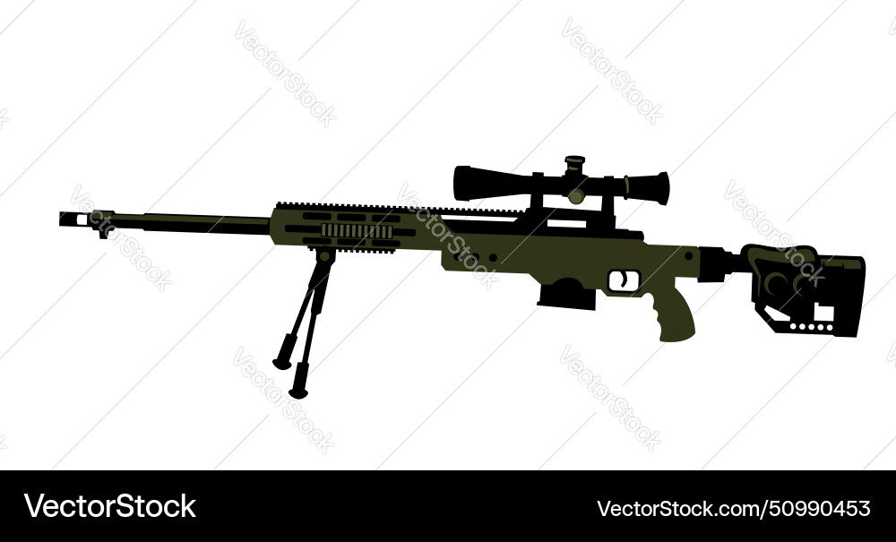 High-precision long-range sniper rifle High-precision long-range sniper rifle vector image