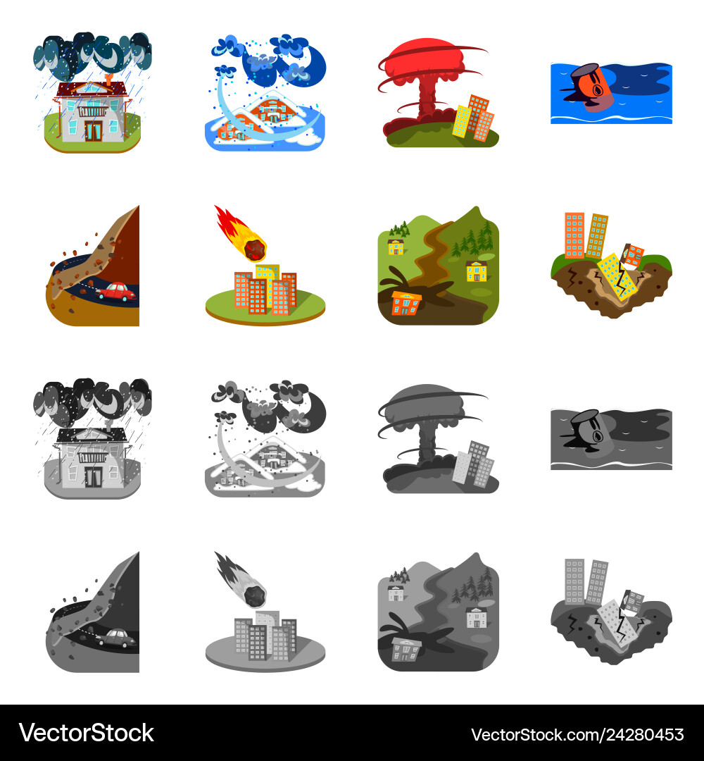 Isolated object of weather and distress symbol Isolated object of weather and distress symbol vector image