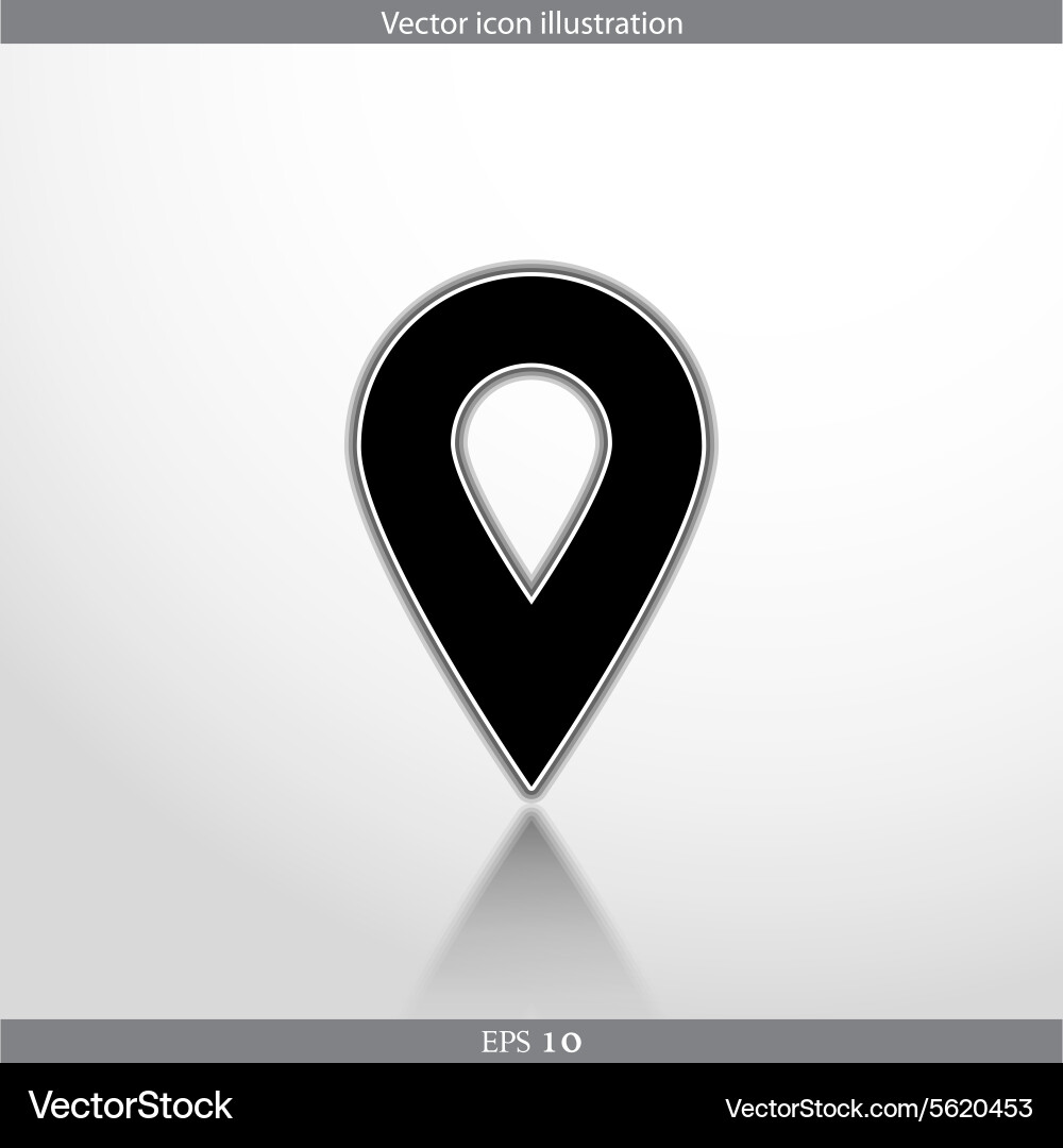 Map pointer web flat icon vector image