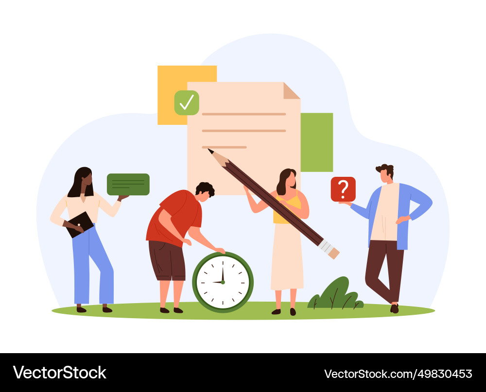 Mobile Note Planning App Royalty Free Vector Image