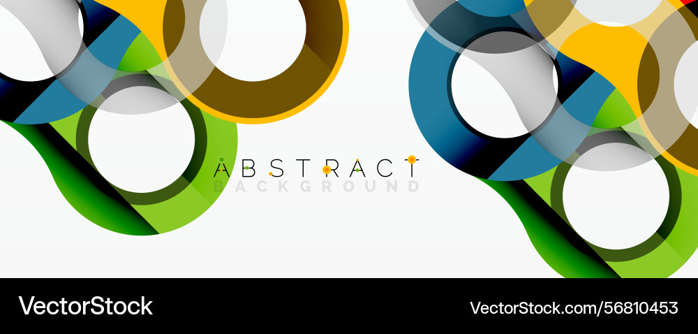 Modern abstract design features overlapping vector image