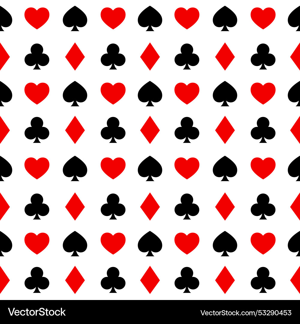 Playing card symbols seamless pattern texture Playing card symbols seamless pattern texture vector image