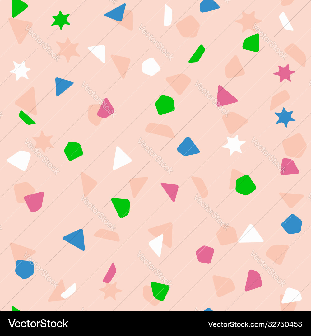 Seamless pattern with color confetti festive Vector Image