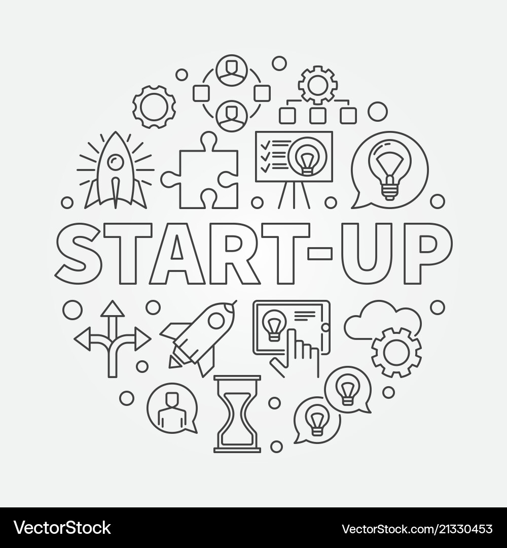 Start-up circular startup Start-up circular startup vector image