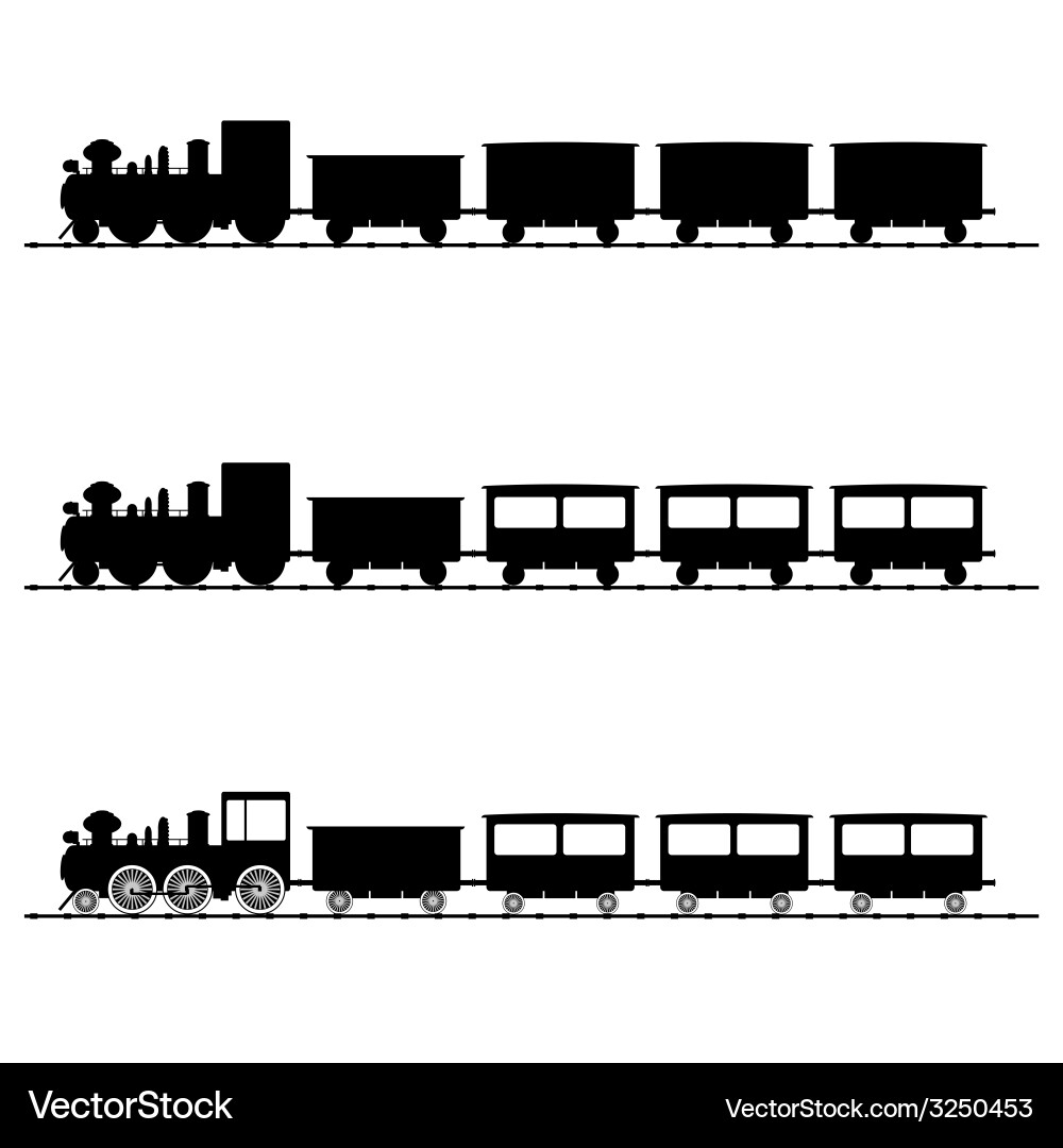 Train black silhouette – Royalty-Free Vector | VectorStock, image size:1000x1080