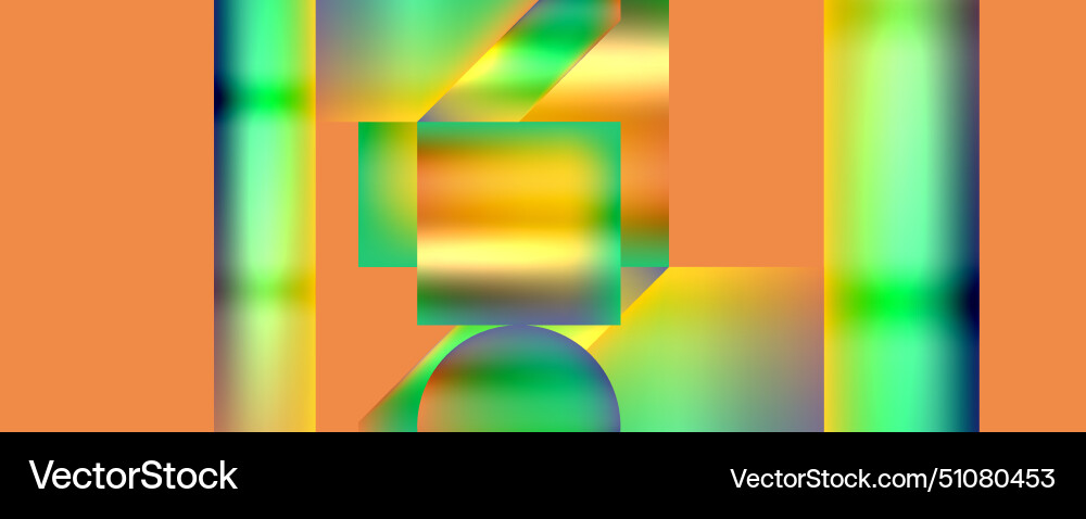 Vibrant geometric pattern in green yellow and Vector Image