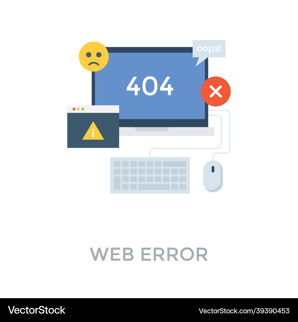 Web error Vector Image
