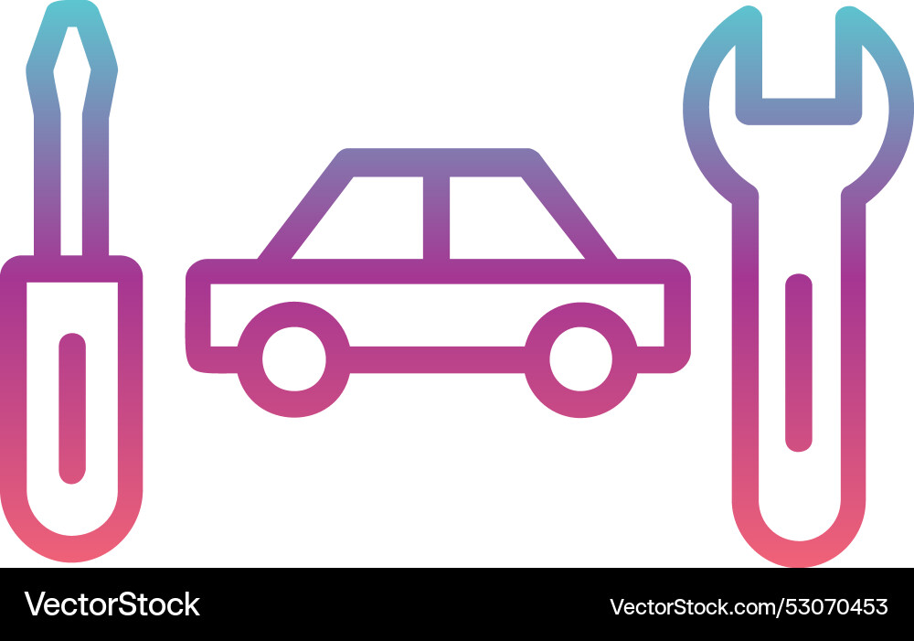 Workshop line gradient design Vector Image