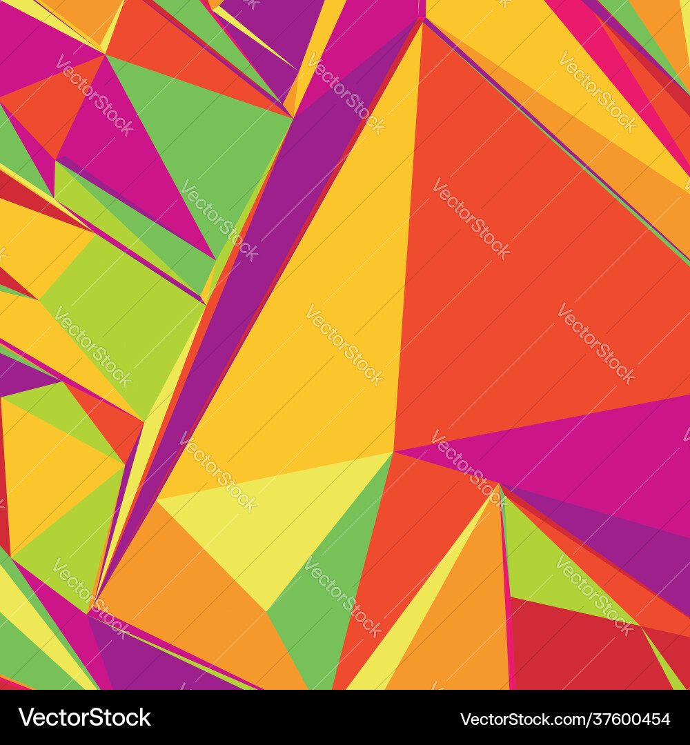 Abstract background with colorful triangles vector image