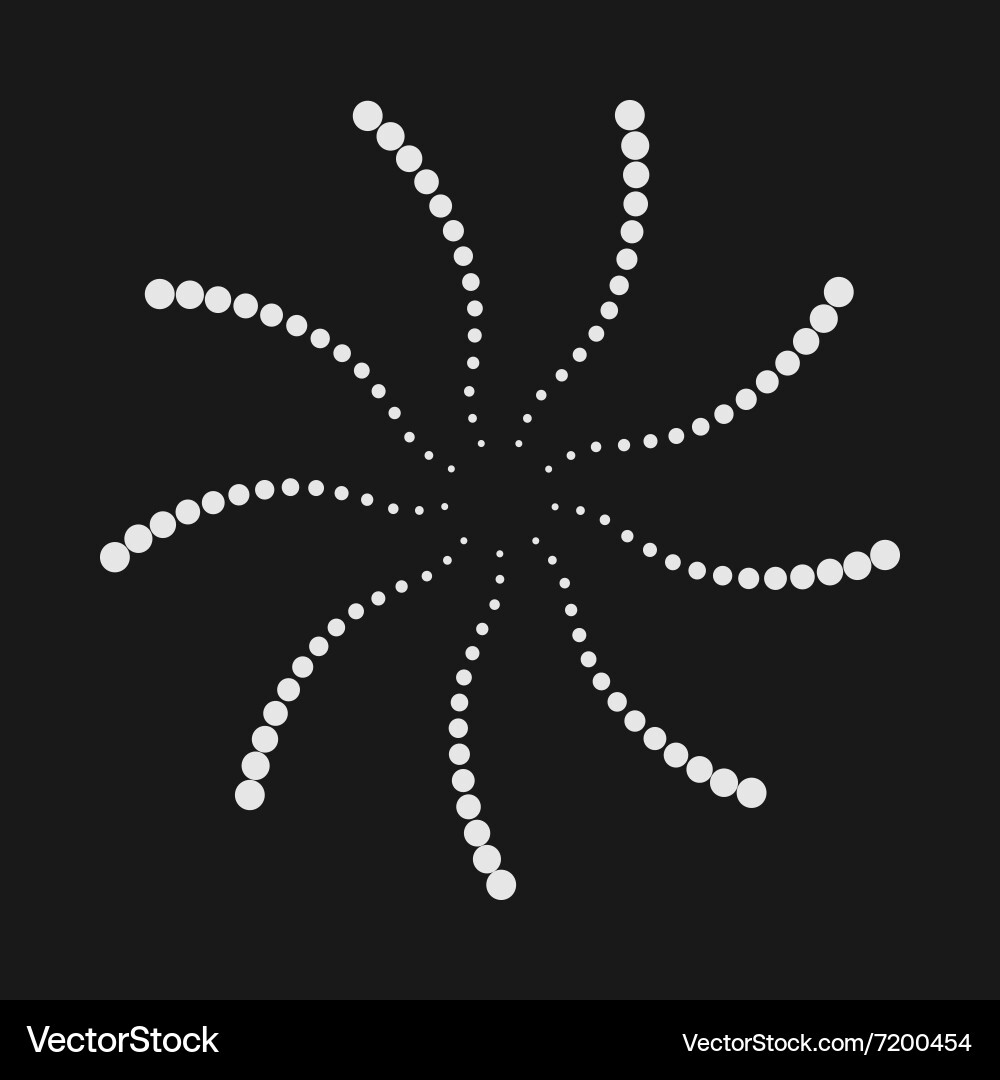 Abstract dotted shape design element Vector Image