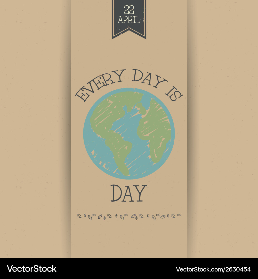 Abstract earth day background with special objects vector image