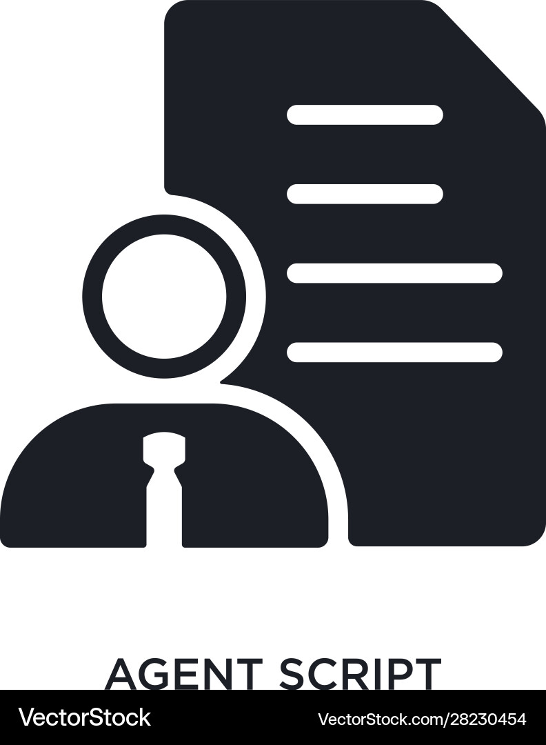 Agent Skript isoliert Icon einfaches Element von Agent Skript isoliert Icon einfaches Element von vektorbild