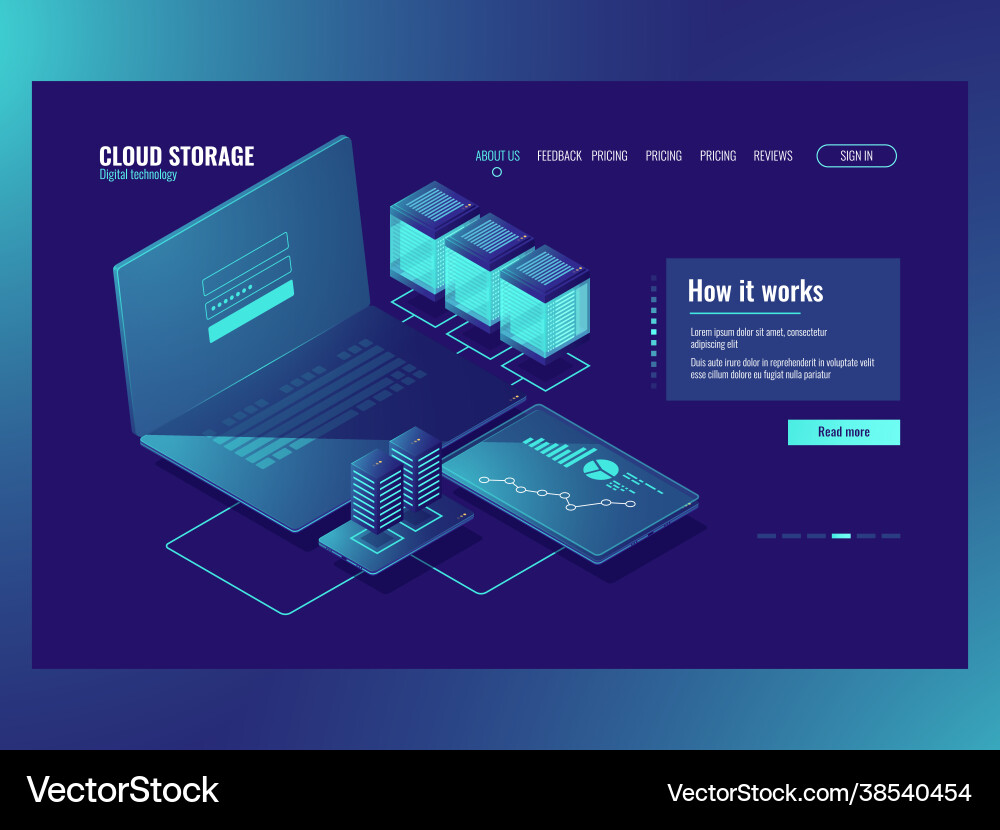 Data Center Network Operations vector image