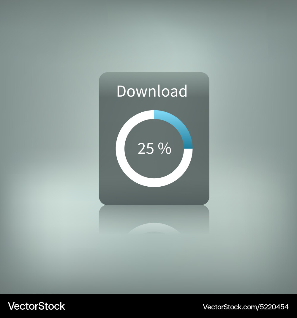 Download button with loading Vector Image