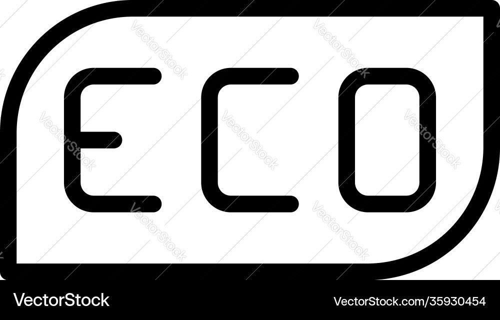 Eco car dashboard icon outline style Eco car dashboard icon outline style vector image