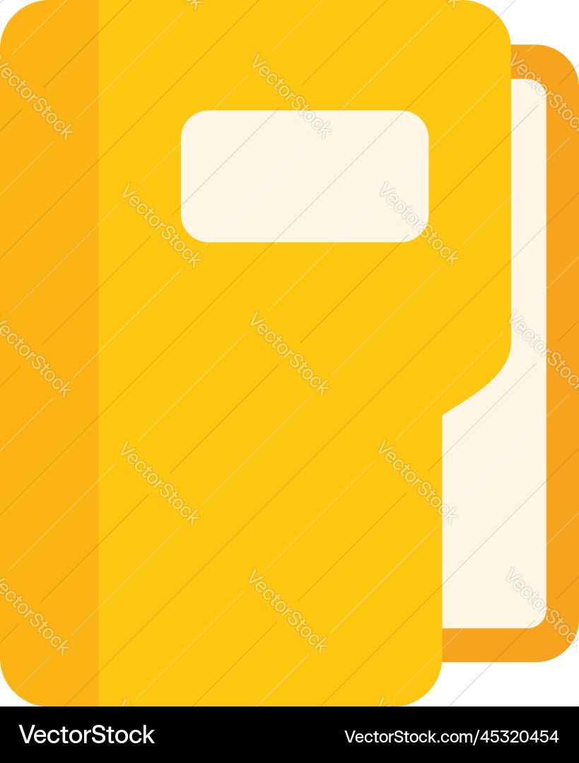 Folder icon flat crm database Folder icon flat crm database vector image