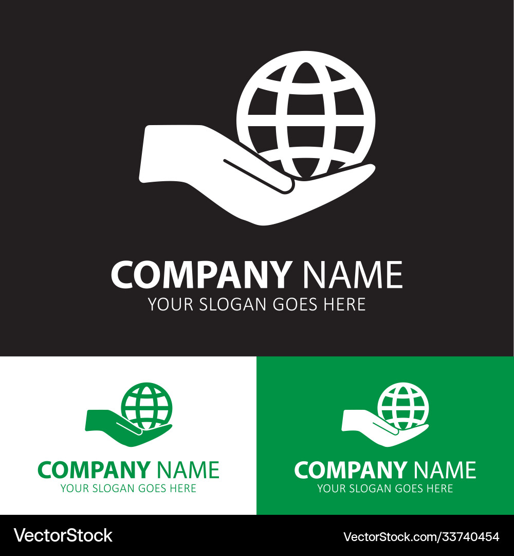 Globe in hand icon for web and mobile Globe in hand icon for web and mobile vector image