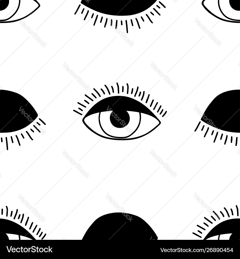 Hand drawn seamless pattern with open Hand drawn seamless pattern with open vector image