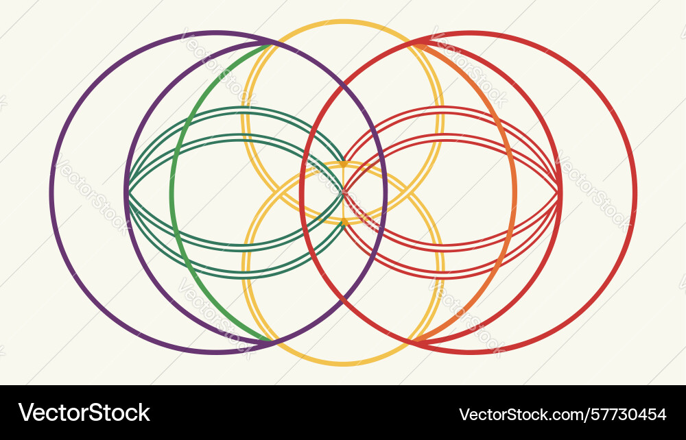 Intersecting geometric global spheres pattern vector image