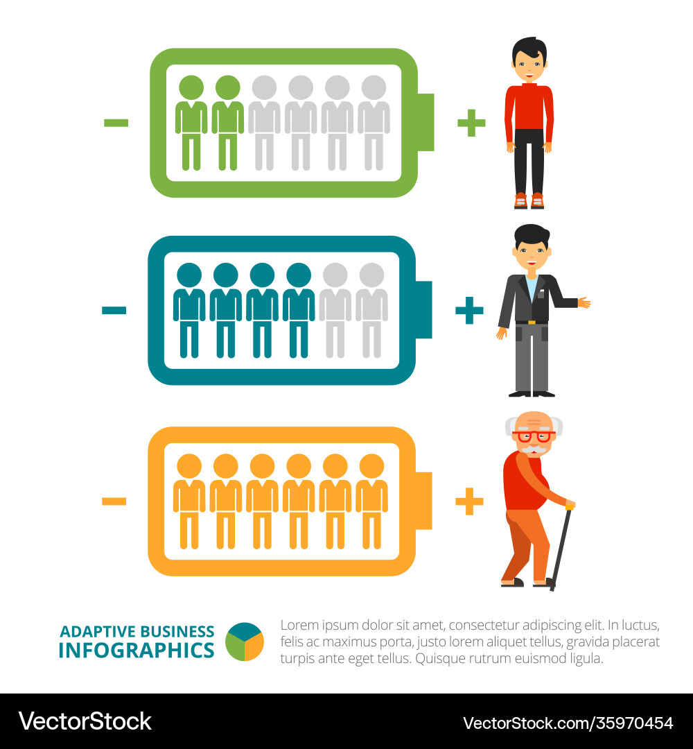 Metaphor chart with three options slide vector image