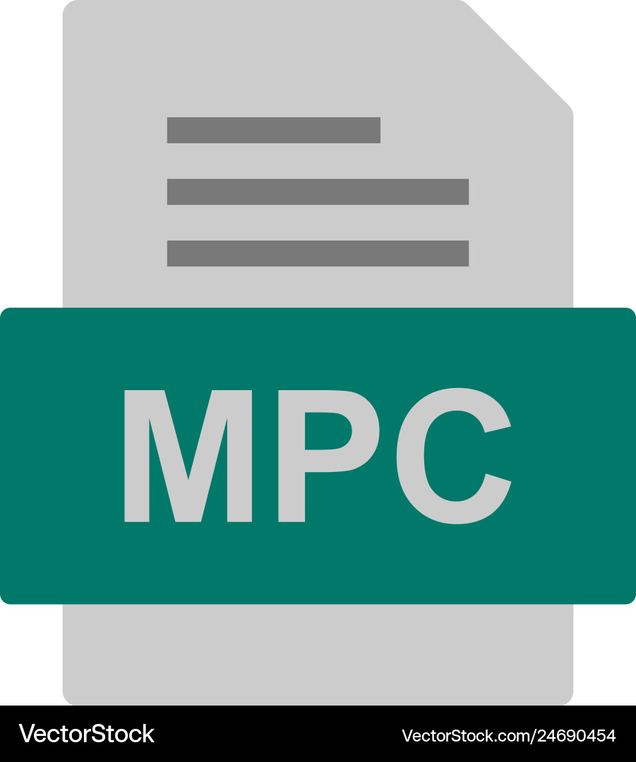 Mpc file document icon Vector Image