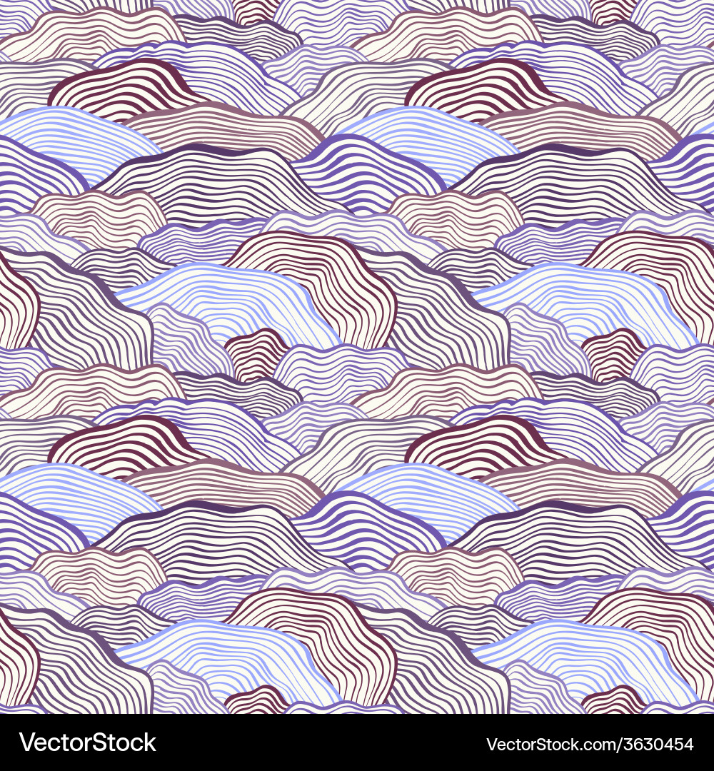 Seamless pattern with wavy scale texture vector image