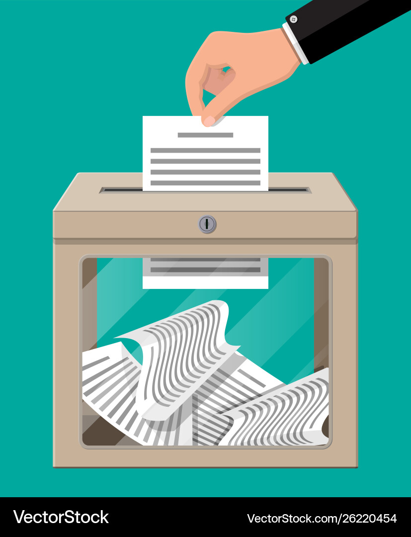Secure Ballot Box with Window vector image