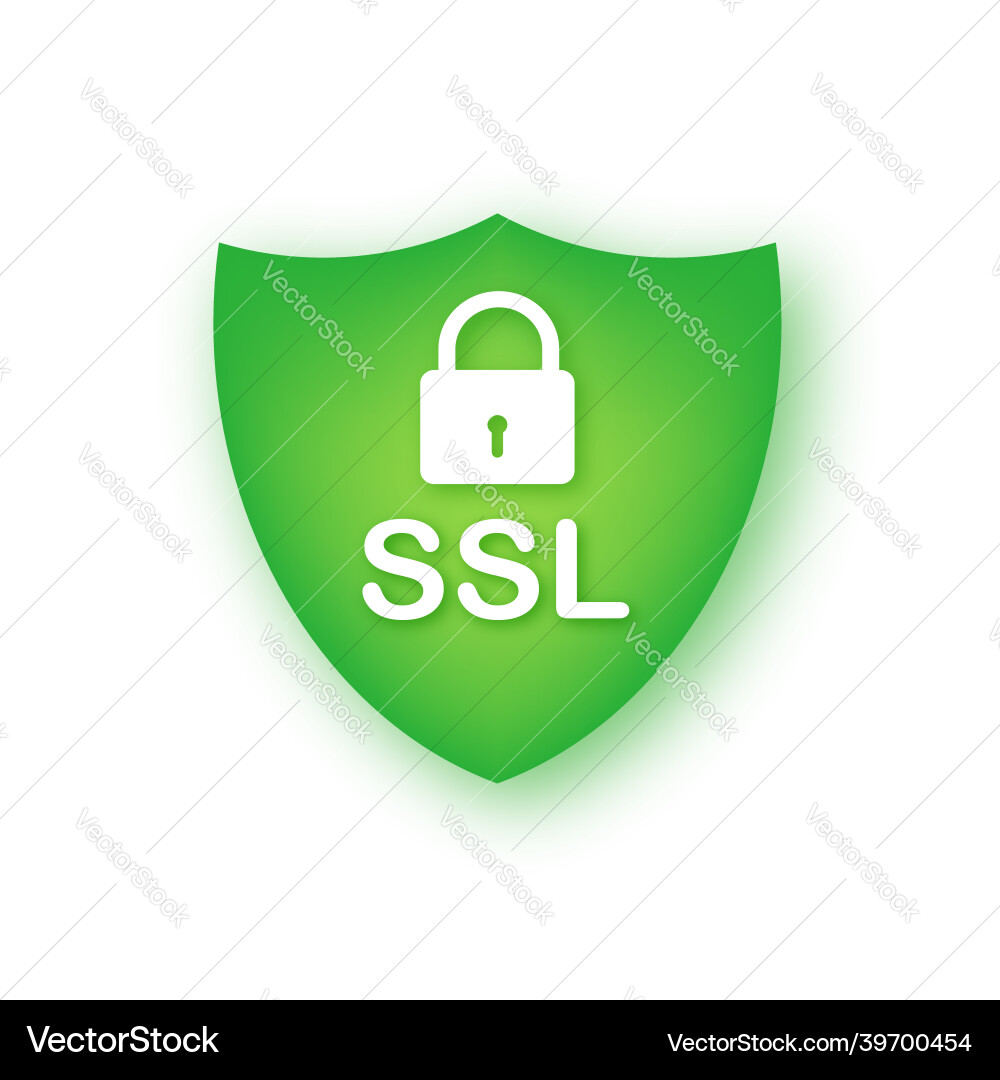 SSL Security Icon - Safe Connection vector image