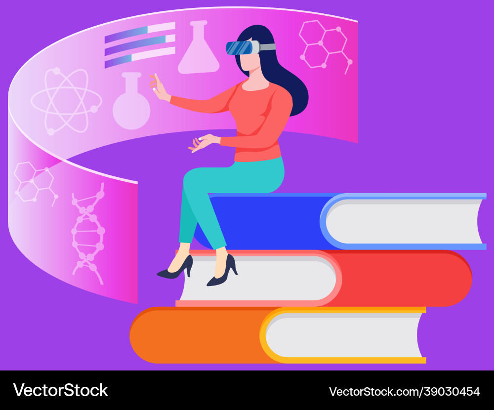 Virtual education Royalty Free Vector Image - VectorStock