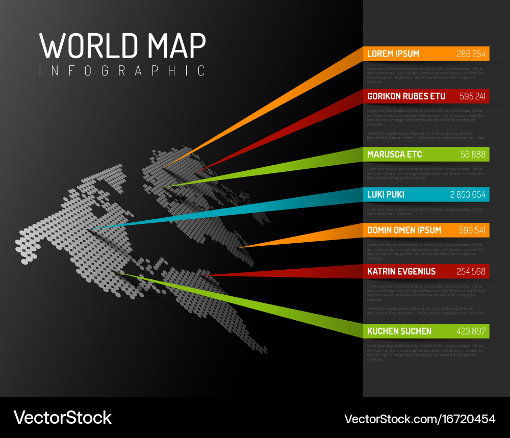 World Map Pointer Template vector image