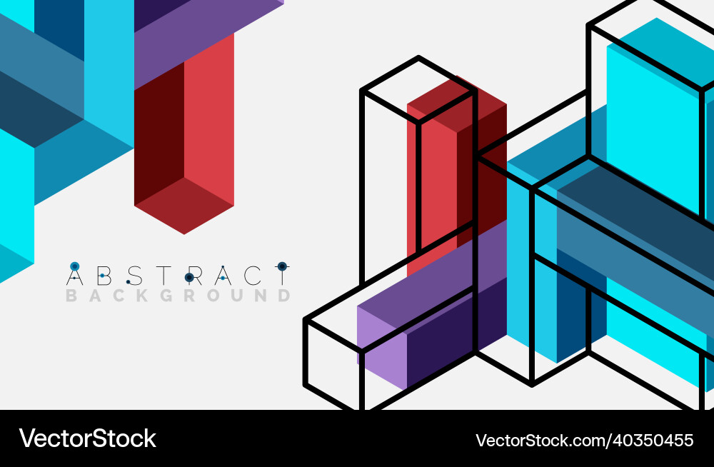 Abstract background 3d cubes cubic elements Abstract background 3d cubes cubic elements vector image