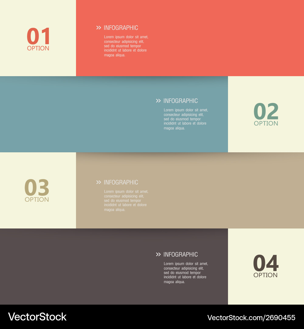Abstract four option on a special background Vector Image