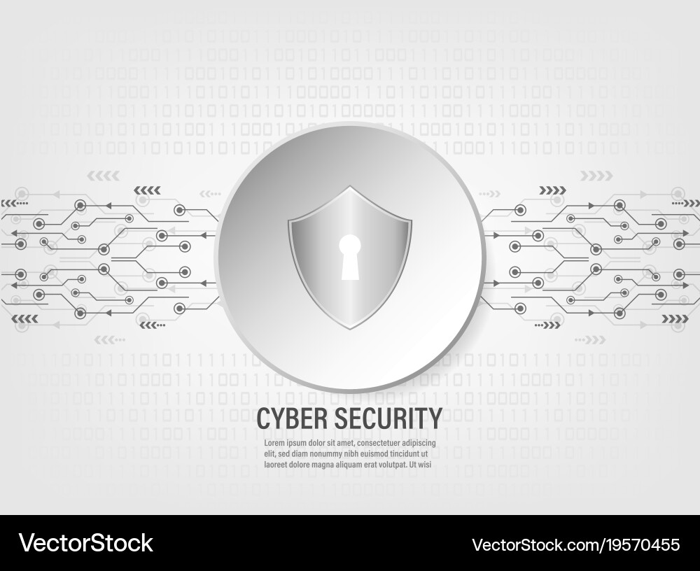 Cyber Security Shield mit Binary Code vektorbild