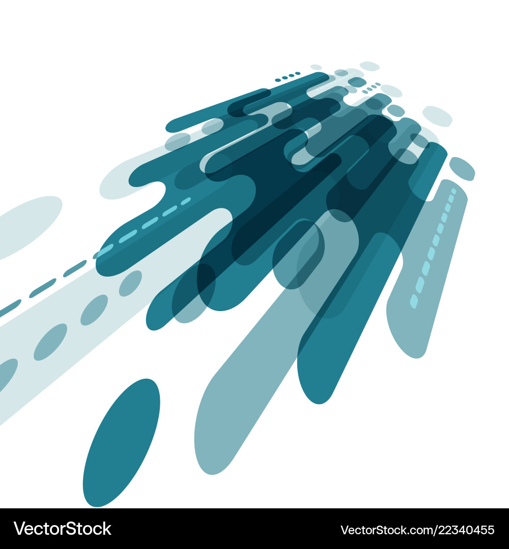 Dynamic Geometric Motion Shapes Vector Image